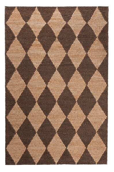 Barna-natúr színű kézi szövésű jutakeverék szőnyeg 120x170 cm Effie Diamond – Flair Rugs