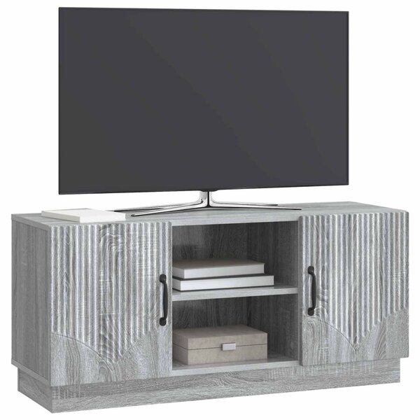 TV szekrény Szürke Sonoma 102 x 34,5 x 47 cm Szerelt Fa