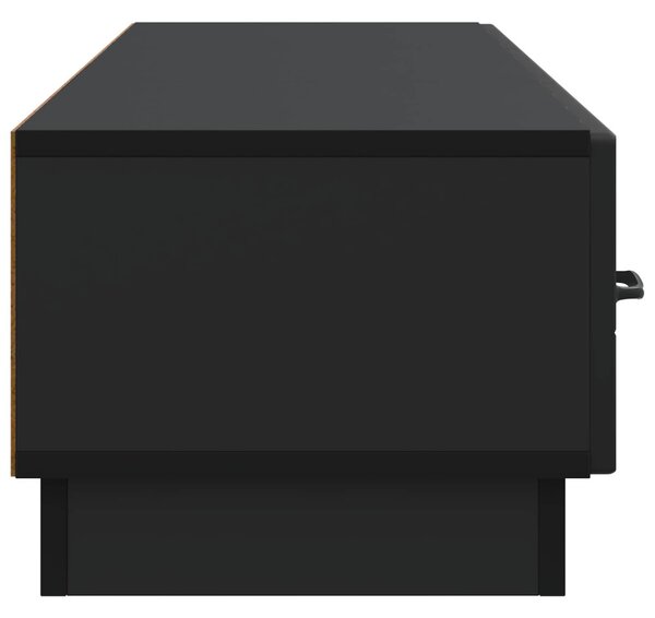 TV szekrény fiókkal Fekete 147 x 34,5 x 27 cm Szerelt Fa