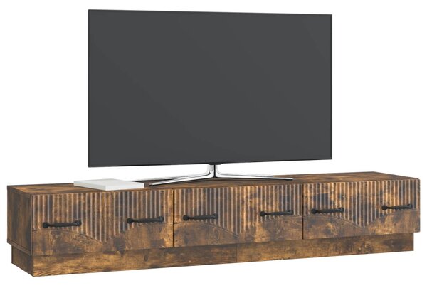 TV szekrény fiókkal Füstös Tölgy 147 x 34,5 x 27 cm Szerelt Fa