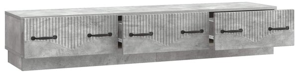 TV szekrény fiókkal Betonszürke 147 x 34,5 x 27 cm Szerelt Fa