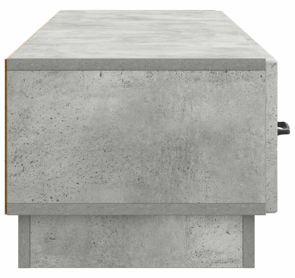 TV szekrény fiókkal Betonszürke 147 x 34,5 x 27 cm Szerelt Fa