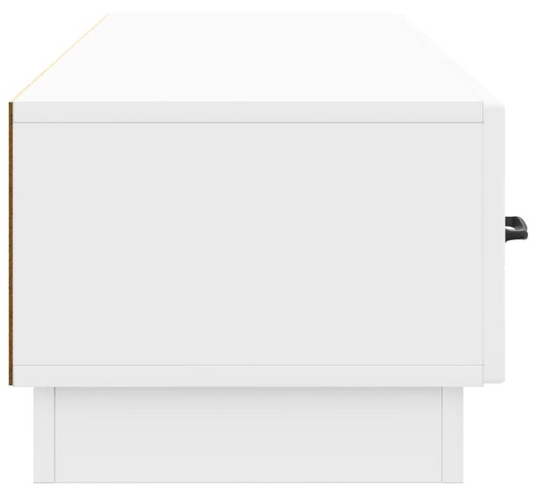 TV szekrény Magasfényű Fehér 147 x 34,5 x 27 cm Szerelt Fa