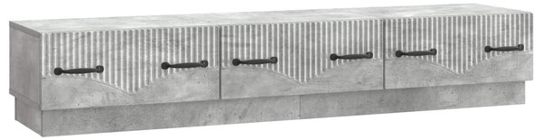 TV szekrény fiókkal Betonszürke 147 x 34,5 x 27 cm Szerelt Fa