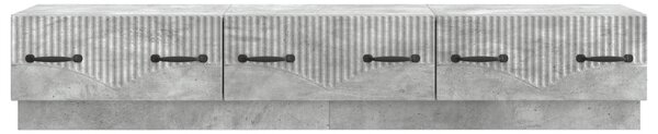 TV szekrény fiókkal Betonszürke 147 x 34,5 x 27 cm Szerelt Fa