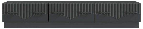 TV szekrény fiókkal Fekete 147 x 34,5 x 27 cm Szerelt Fa