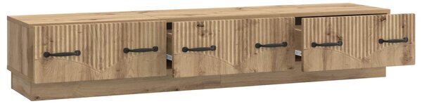 TV szekrény 147 x 34,5 x 27 cm Kézműves Tölgy Szerelt Fa