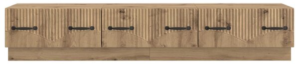 TV szekrény 147 x 34,5 x 27 cm Kézműves Tölgy Szerelt Fa