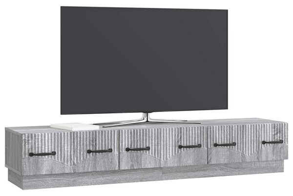 TV szekrény fiókkal Szürke Sonoma 147 x 34,5 x 27 cm Szerelt Fa