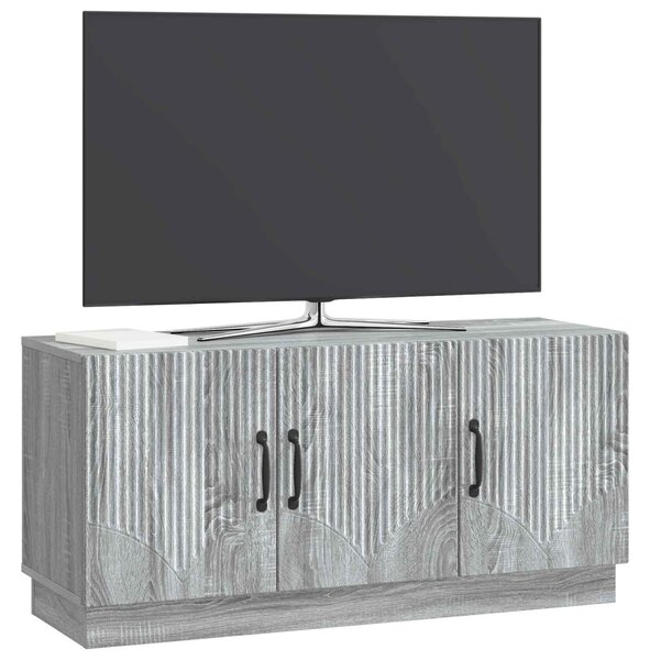 TV szekrény Szürke Sonoma 99 x 34,5 x 47 cm Szerelt Fa