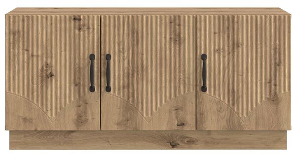 TV szekrény 99 x 34,5 x 47 cm Kézműves Tölgy Szerelt Fa