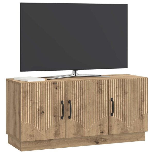 TV szekrény 99 x 34,5 x 47 cm Kézműves Tölgy Szerelt Fa
