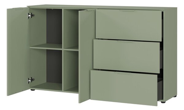 Zöld matt komód 151x98x40 cm Savoca – Germania