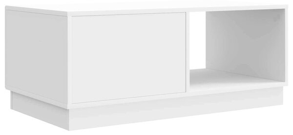Dohányzóasztal Magasfényű Fehér 90 x 50 x 37 cm Szerelt Fa