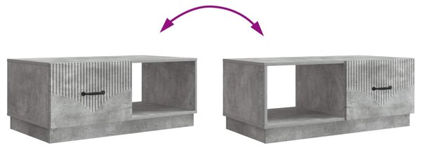 Dohányzóasztal Betonszürke 90 x 50 x 37 cm Szerelt Fa