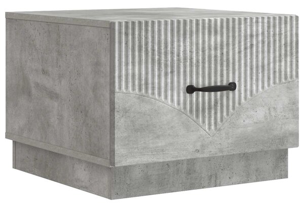 Dohányzóasztal fiókkal Betonszürke 49 x 50 x 37 cm Szerelt Fa