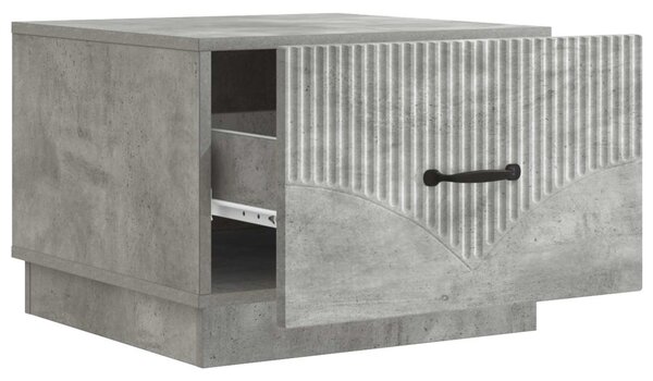 Dohányzóasztal fiókkal Betonszürke 49 x 50 x 37 cm Szerelt Fa
