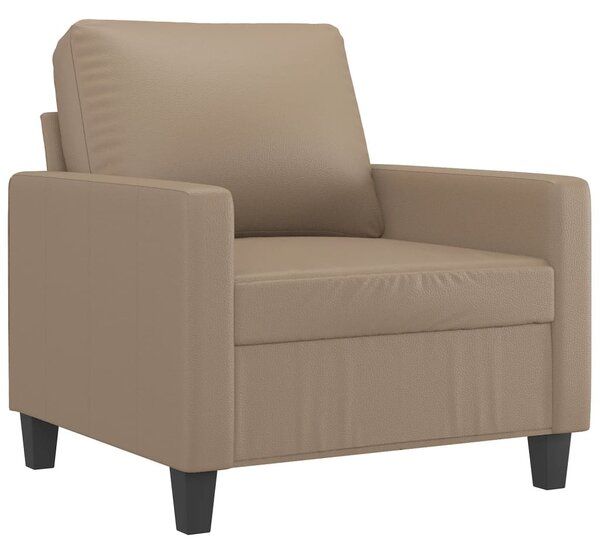 Kávészínű műbőr kanapéfotel 60 cm
