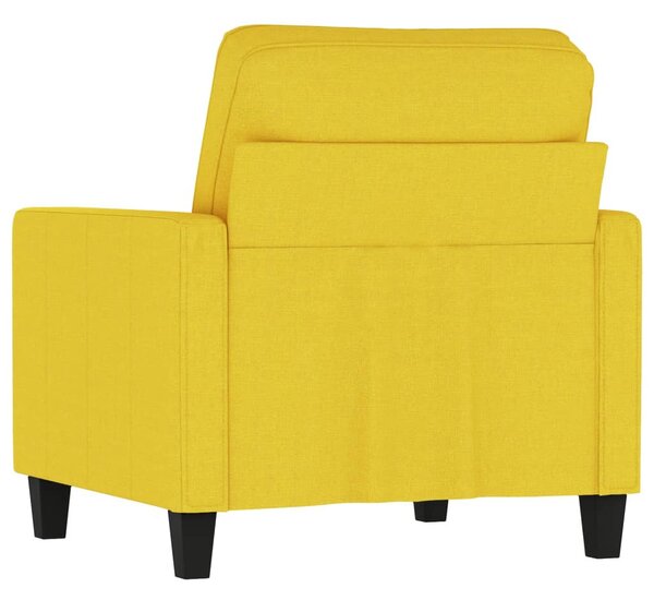 Világossárga szövet kanapéfotel 60 cm