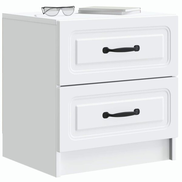 VidaXL Éjjeliszekrény fiókkal Fehér 43 x 34,5 x 44,5 cm Szerelt Fa