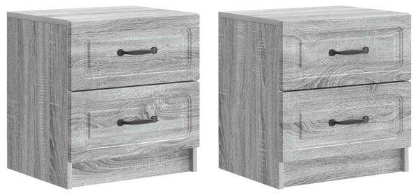 Éjjeliszekrény 2 db Szürke Sonoma 43 x 34,5 x 44,5 cm