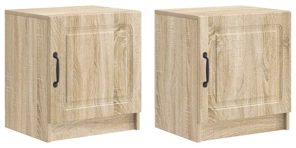 Éjjeliszekrény 2 db Sonoma Tölgy 43 x 34,5 x 47 cm Szerelt Fa