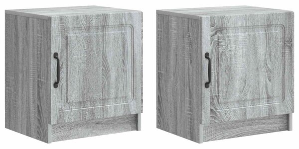 Éjjeliszekrény 2 db Szürke Sonoma 43 x 34,5 x 47 cm Szerelt Fa