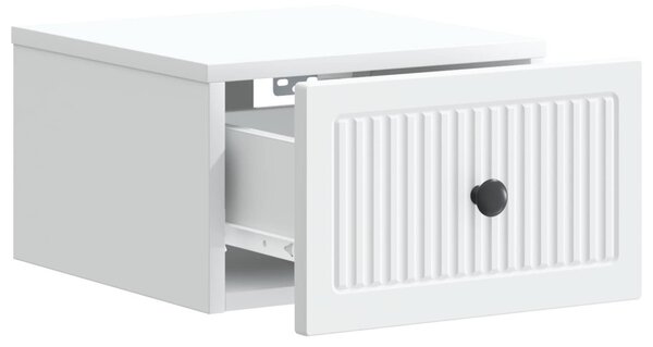VidaXL Fali éjjeli szekrény fiókkal Fehér 33 x 34,5 x 20 cm Szerelt Fa