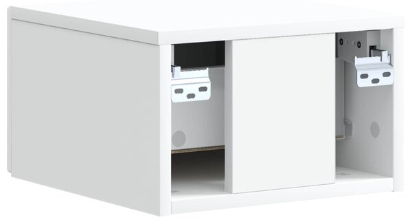 VidaXL Fali éjjeli szekrény fiókkal Fehér 33 x 34,5 x 20 cm Szerelt Fa