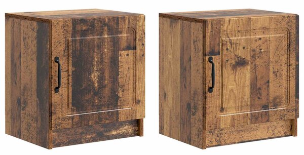 Éjjeliszekrény 2 db Antik Fa 43 x 34,5 x 47 cm Szerelt Fa
