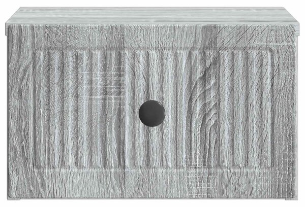 Fali éjjeli szekrény 2 db Szürke Sonoma 33 x 34,5 x 20 cm