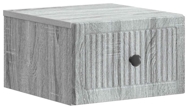 Fali éjjeli szekrény 2 db Szürke Sonoma 33 x 34,5 x 20 cm