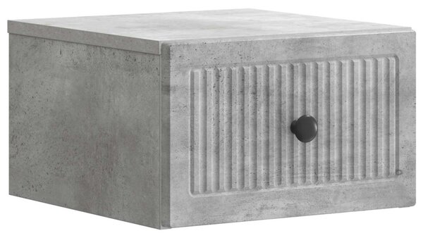 Fali éjjeli szekrény 2 db Betonszürke 33 x 34,5 x 20 cm