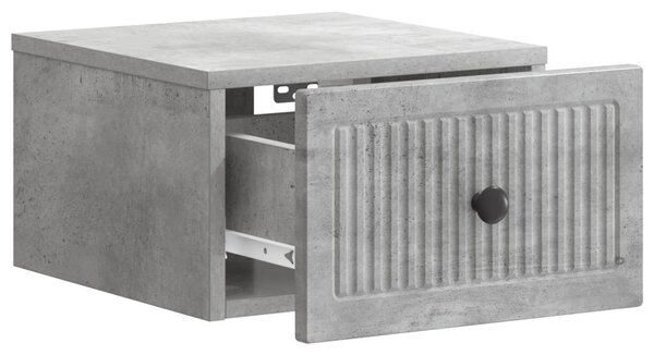 Fali éjjeli szekrény 2 db Betonszürke 33 x 34,5 x 20 cm