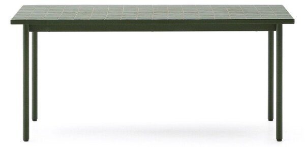 Acél kerti étkezőasztal 91x182 cm Maurina – Kave Home