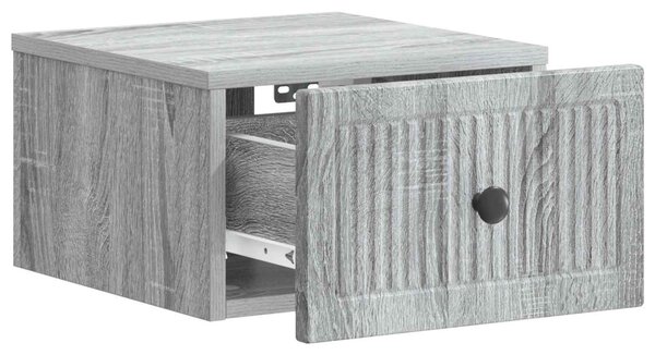 Fali éjjeli szekrény 2 db Szürke Sonoma 33 x 34,5 x 20 cm