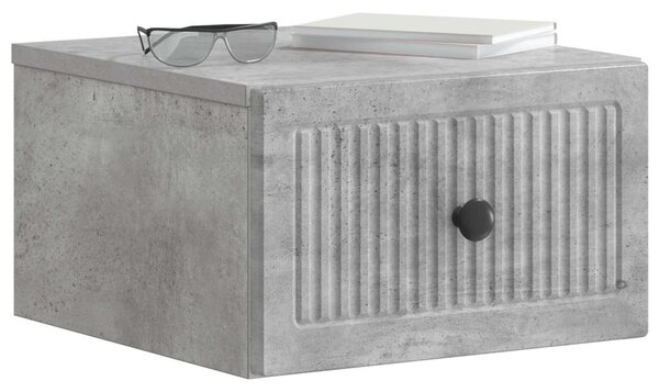 Fali éjjeli szekrény 2 db Betonszürke 33 x 34,5 x 20 cm