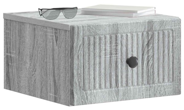 Fali éjjeli szekrény 2 db Szürke Sonoma 33 x 34,5 x 20 cm