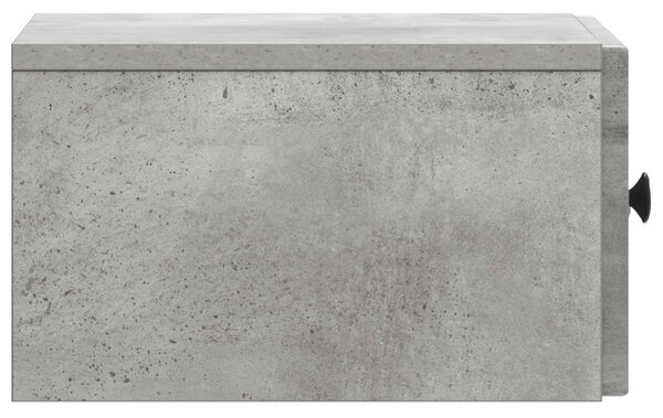 Fali éjjeli szekrény Betonszürke 33 x 34,5 x 20 cm Szerelt Fa