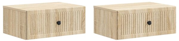 Éjjeliszekrény 2 db Sonoma Tölgy 49 x 34,5 x 20 cm Szerelt Fa