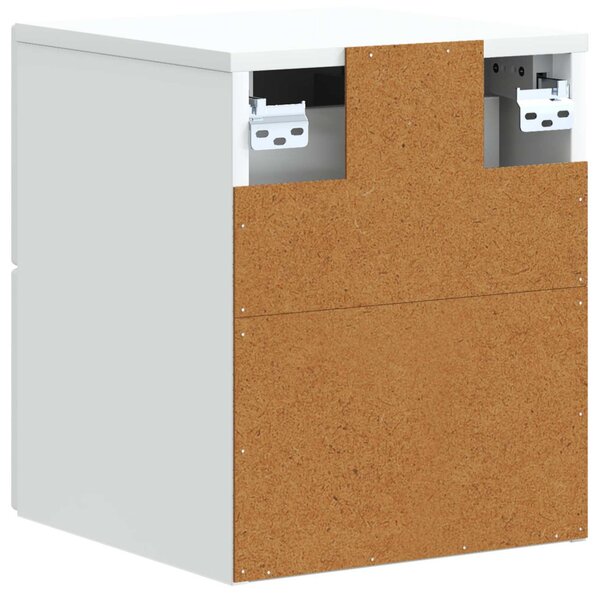 VidaXL Fali éjjeli szekrény fiókkal Fehér 33 x 34,5 x 40 cm Szerelt Fa