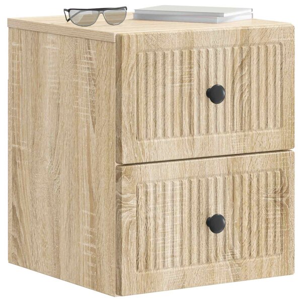 Fali éjjeli szekrény 2 db Sonoma Tölgy 33 x 34,5 x 40 cm