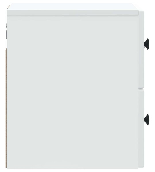 VidaXL Fali éjjeli szekrény fiókkal Fehér 33 x 34,5 x 40 cm Szerelt Fa