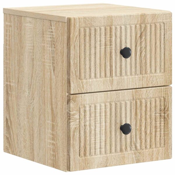 Fali éjjeli szekrény 2 db Sonoma Tölgy 33 x 34,5 x 40 cm