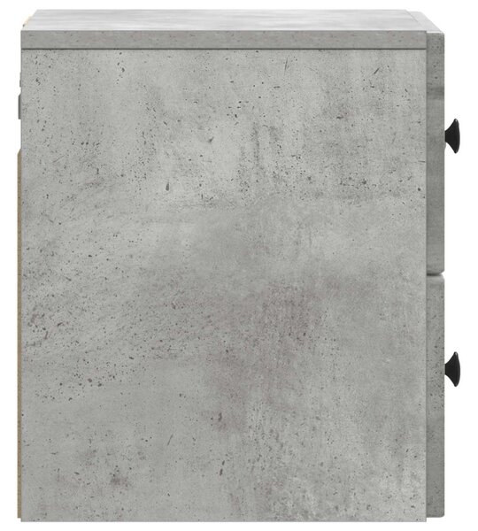 Fali éjjeli szekrény Betonszürke 33 x 34,5 x 40 cm Szerelt Fa