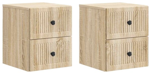 Fali éjjeli szekrény 2 db Sonoma Tölgy 33 x 34,5 x 40 cm