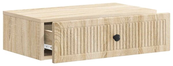 Fali oldaltábla Sonoma Tölgy 59 x 34,5 x 17 cm Szerelt Fa