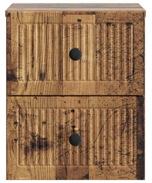 Fali éjjeli szekrény 2 db Antik Fa 33 x 34,5 x 40 cm Szerelt Fa