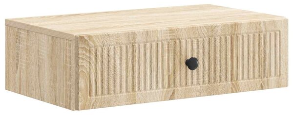 Fali oldaltábla Sonoma Tölgy 59 x 34,5 x 17 cm Szerelt Fa