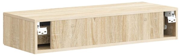 Fali oldaltábla Sonoma Tölgy 87,5 x 34,5 x 17 cm Szerelt Fa